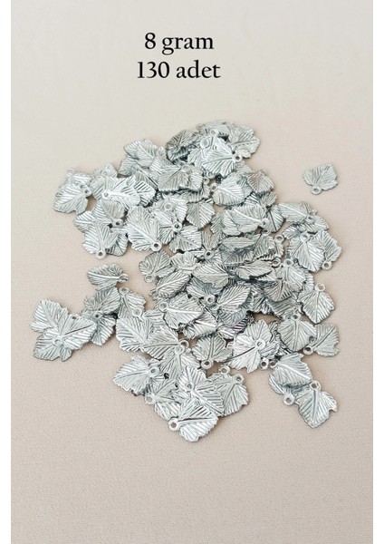 Oya Abiye Bileklik Kolye Pleksi Metalik Plastik Pul Gümüş Renk 8 Gram 130 Adet - BNC507