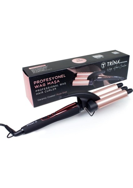 Pembe Profesyonel 19 mm Wag Maşa, Parlak ve Şık Saç Şekillendirme Aracı