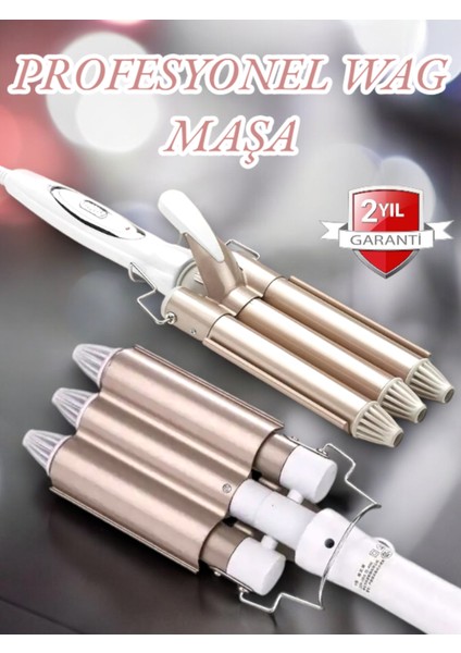 Deniz Esintili Seramik Kaplama Su Dalgası Maşası, Beyaz