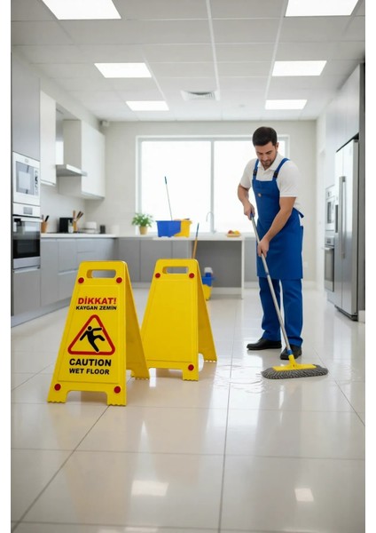 Is Guvenligi Uyarı Levhası Kaygan Zemin UT4001 Dikkat Çekici Tabelası