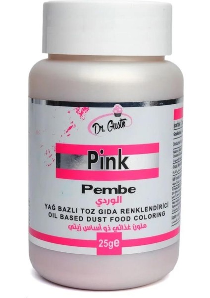 Yağ Bazlı Toz Boya Dr.gusto 25 gr Pembe