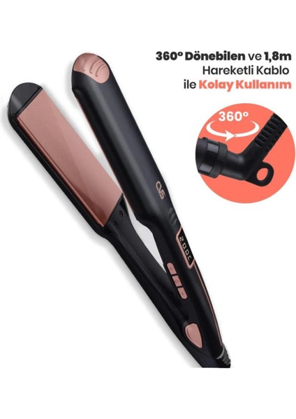 Dijital Saç Düzleştirici Siyah, Pratik ve Şık Saç Şekillendirme Aracı