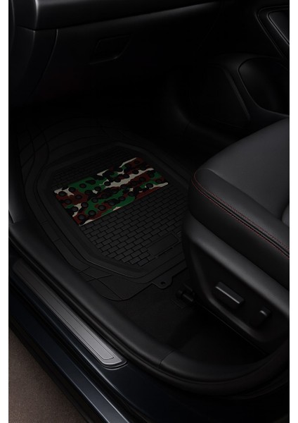 Volkswagen Tiguan All Space 2018 Havuzlu Üniversal Kamufulaj Desenli Pro Soldıer Oto Paspas