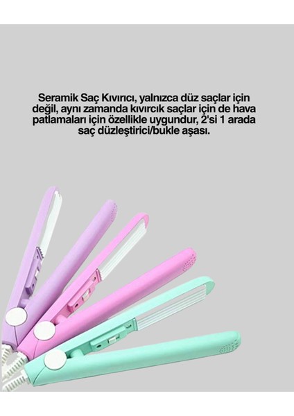 Hafif ve Taşınabilir Seramik Kısa Saç Maşası, Seyahat Dostu Ergonomik Tasarım indirimleri