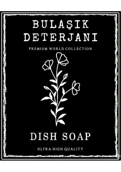Sıvı Sabun ve Bulaşık Sabunu Etiketi 2 Adet 7x8,5 cm Sabunluk Etiketi Seçenekli modelleri