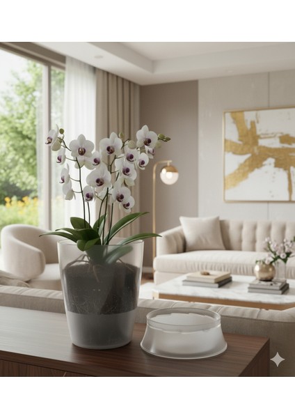 Ayaklı Standlı Orkide Saksı – Burgu Desenli, Şık ve Dekoratif Tasarım modelleri