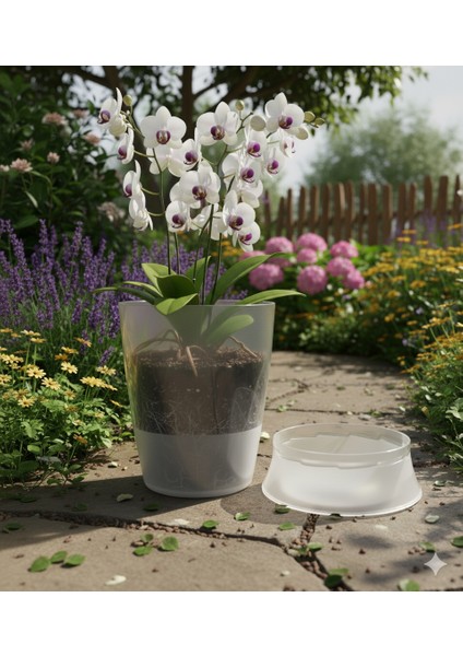 Ayaklı Standlı Orkide Saksı – Burgu Desenli, Şık ve Dekoratif Tasarım fırsatları