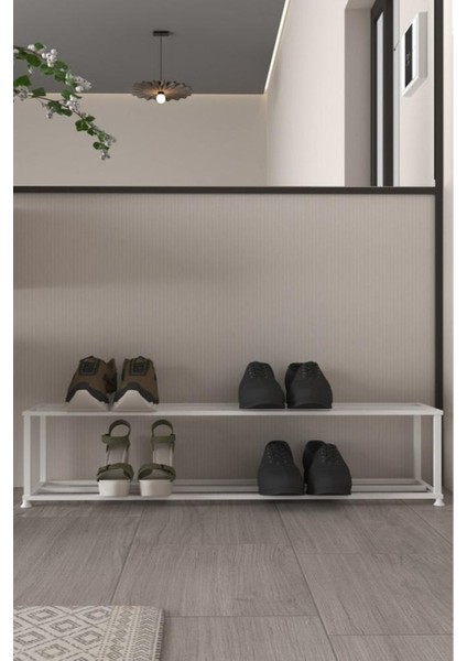 Metal Ayakkabılık Modern Minimalist Ayakkabı Düzenleyici Antre & Hol Toparlayıcı 22X70X20 cm