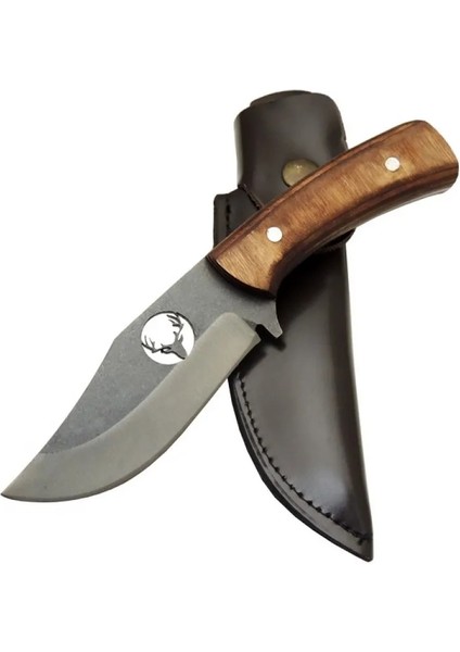 Geyikli Ycl3 Eskitme Avcı 20CM - Ahşap Sap, Kılıflı