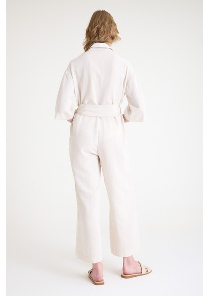 Keten Günlük Tulum Elbise