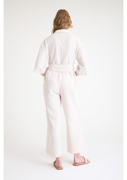 Keten Günlük Tulum Elbise