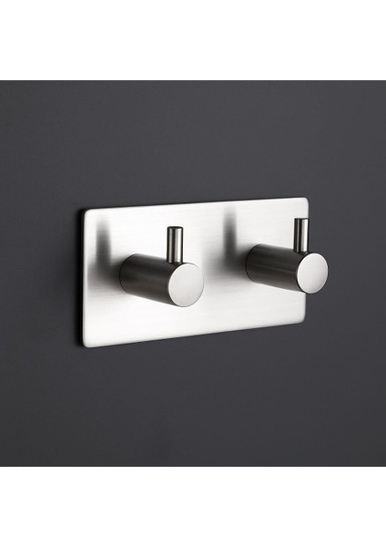 2li Paslanmaz Çelik Kendinden Yapışkanlı Banyo / Mutfak / Bornoz / Havlu / Lif Askısı