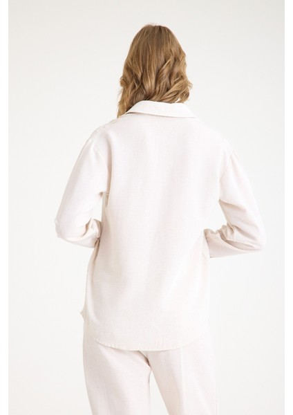 Keten Günlük Ikili Takım Elbise Pantolon Gömlek