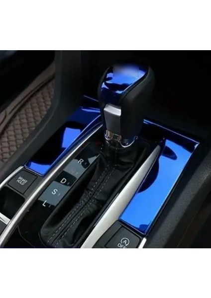 Honda Civic Fc5 Fk7 Mavi Renk Vites Kenarı ve Vites Üstü Kaplama
