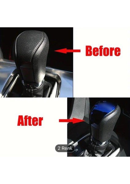 Honda Civic Fc5 Fk7 Mavi Renk Vites Kenarı ve Vites Üstü Kaplama modelleri