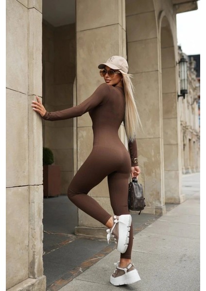 Kadın Uzun Kollu Fermuarlı Kaşkorse Tulum fiyatları