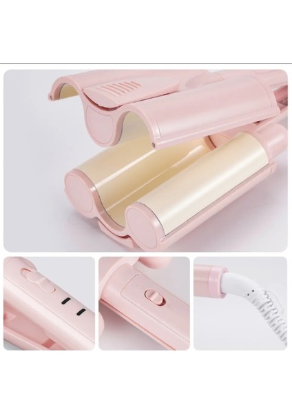 Pembe Su Dalgası Wag Saç Şekillendirici Maşa, Profesyonel, Hacim Verici, Kolay Kullanımlı modelleri