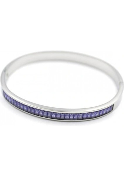 Baget Taşlı Bilezik - Mor