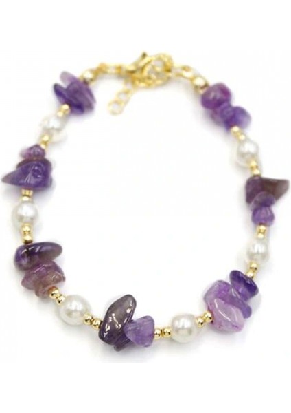 Boncuk Bileklik - Mor