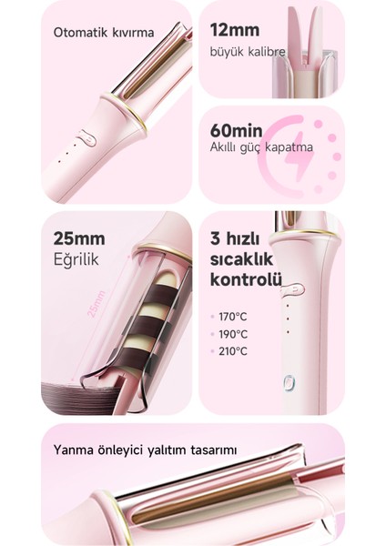 Mavi Otomatik Saç Maşası, 32MM Kalın Su Dalgası, Hızlı ve Kolay Kullanım fiyatları