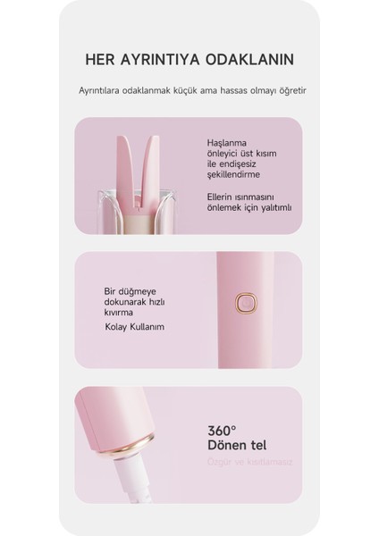 Mavi Otomatik Saç Maşası, 32MM Kalın Su Dalgası, Hızlı ve Kolay Kullanım