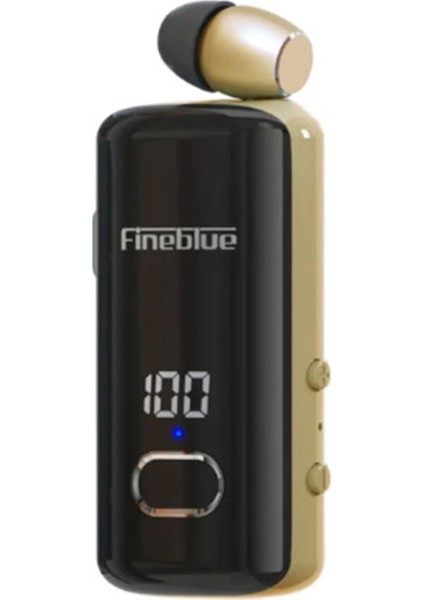 F580 Dijital Göstergeli Makaralı Titreşimli Bluetooth Kulaklık Gold