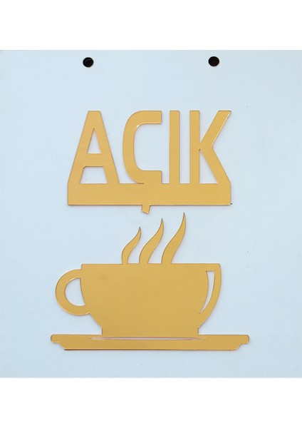 Ahşap Ayna Pleksi Açık Kapalı Kahve, Kafe,coffee Yönlendirme Tabelası Mağaza Kapı Yönlendirme modelleri