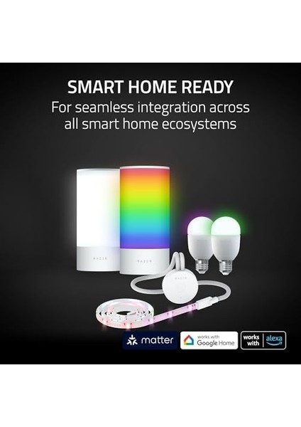 Aether Smart Light - Akıllı Evler Için LED Işık (Çok Yönlü Aydınlatma, Chroma Rgb ile Desteklenir, Matter ile Uyumlu, Akıllı Ev Uygulamasını Destekler) modelleri