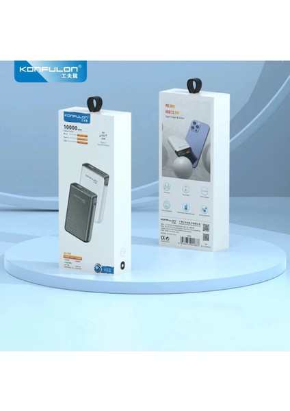 Bfs A6Q 22.5W USB 3.0 ve 20W Type-C Çıkışlı 10.000 Mah Pd Powerbank - Beyaz fiyatları