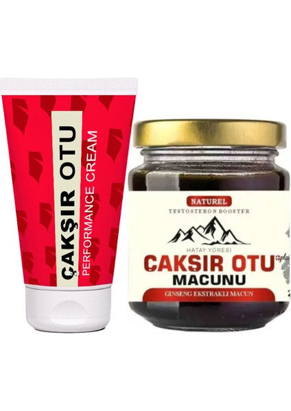 Çakşır Otu Set Erkeklere Gecikmeye Sertleşmeye Büyütmeye Bitkisel Takviye 240 Gr+Lustra Masaj Yağı