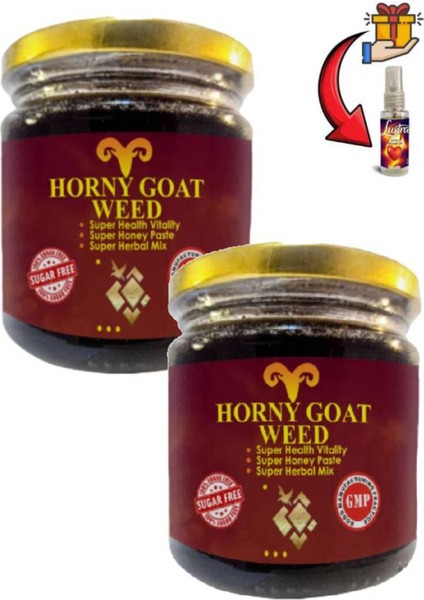Horny Goat Weed Erkeklere Performansa Yeni Güçlü Destek Takviyesi 240 gr x 2 Ad+Lustra Masaj Yağı