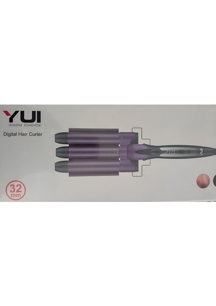 Mor Dijital Hızlı Saç Kıvırıcı Su Dalgası Maşası