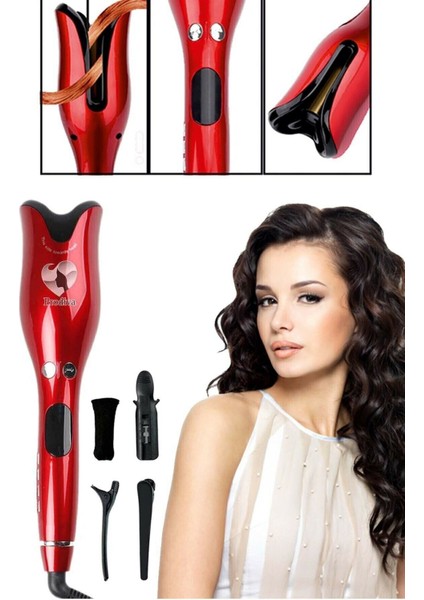 Kademeli Isı Ayarlı Kırmızı Saç Kıvırma Maşası, Şık ve Kullanışlı Tasarım fiyatları