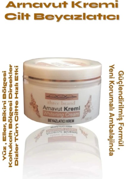 Whitening Cream Arnavut Kremi ,aklık, Beyazlatıcı Krem 100 ml x 3 Adet