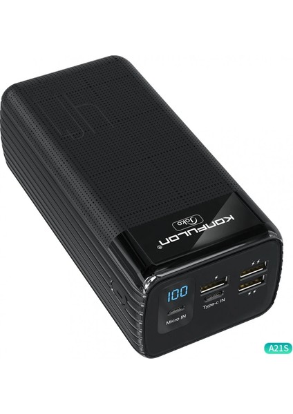 Bfs A21S LED Işıklı Powerbank 40.000 Mah - Siyah