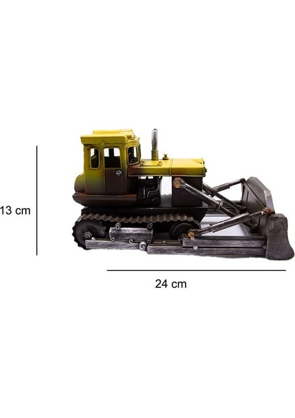 Dekoratif Metal Buldozer Biblo