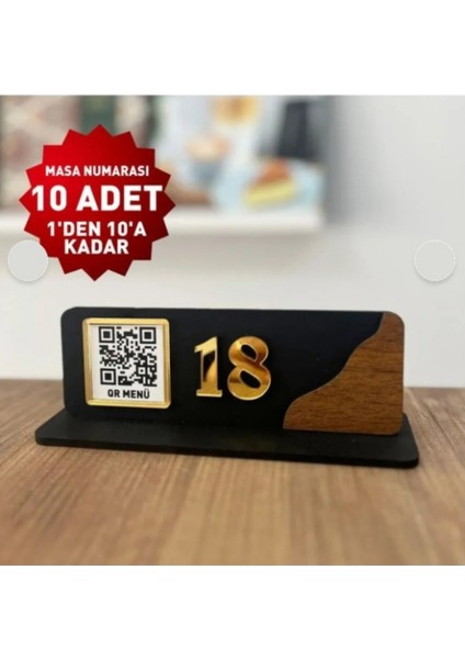 Masa Numarası Qr Menü Pencereli 10 Adet