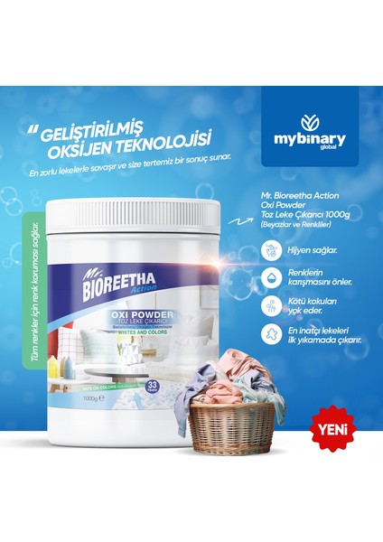 Mr. Bioreetha Action Oxi Powder Leke Çıkarıcı 1000G