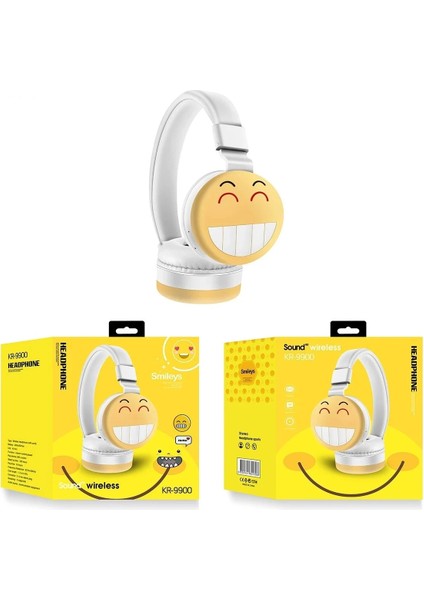 Bfs KR9900 Kablosuz Kafaüstü Kulaklık - Sarı fiyatları