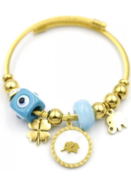 Fil Charm Bilezik - Altın