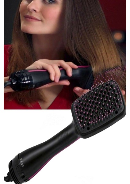 Hava Üflemeli Saç Düzleştirici ve Taraklı Fön Makinesi, Şık Siyah Renk fiyatları