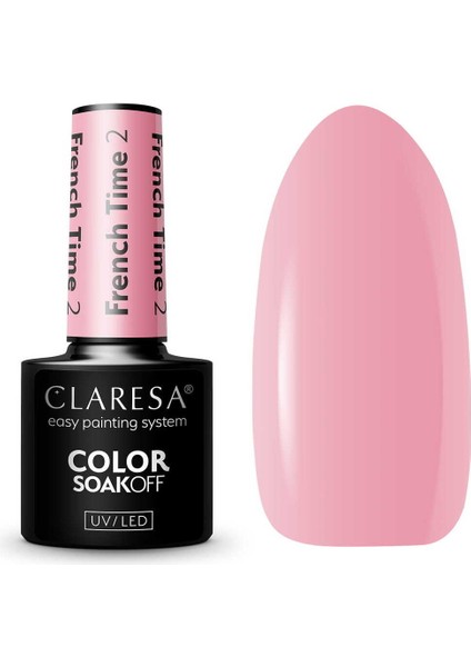 Kalıcı Oje French Time Yarı Şeffaf Nude Açık Pembe 02 5gr