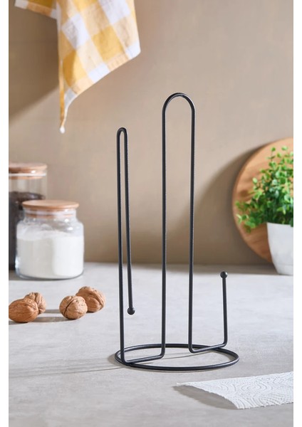 Mat Siyah Metal Dik Kağıt Rulo Havluluk, Peçetelik Standı fiyatları
