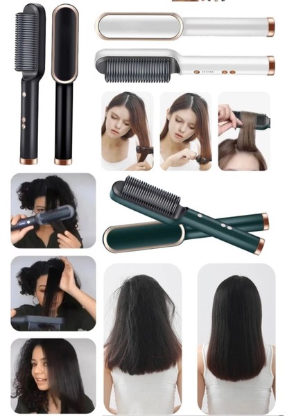 Çok Fonksiyonlu Negatif Iyon Düzleştirici Fırça ve Isı Tarak, Saç Şekillendirici