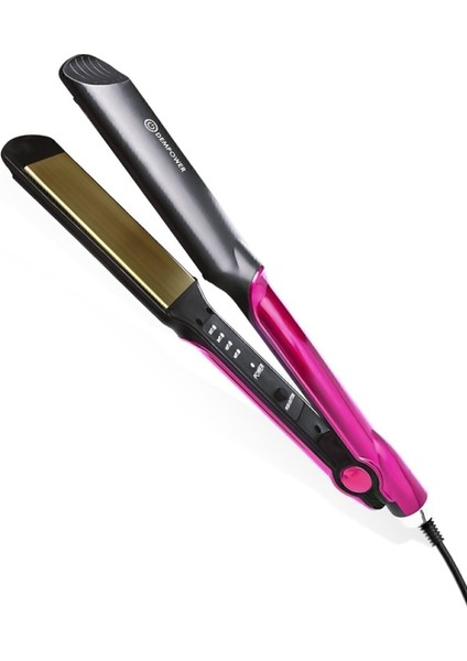 Seramik Kaplı Pembe Detaylı Saç Düzleştirici, Şık ve Hafif Tasarım
