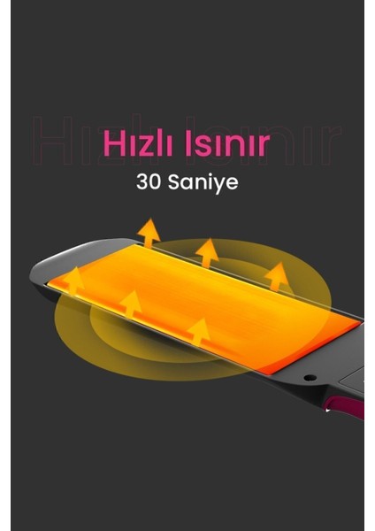 Seramik Kaplı Pembe Detaylı Saç Düzleştirici, Şık ve Hafif Tasarım fırsatları