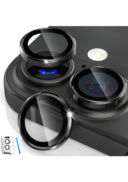 Iphone 16 Plus Uyumlu Anti-Reflective Safir Lens Koruyucu Parlamaz Leke Tutmaz Kamera Koruyucu