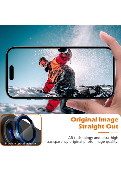 Iphone 16 Plus Uyumlu Anti-Reflective Safir Lens Koruyucu Parlamaz Leke Tutmaz Kamera Koruyucu fırsatları