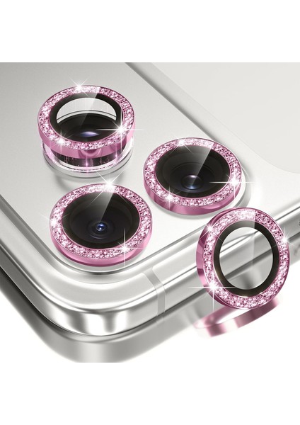 Iphone 16 Plus Uyumlu Pırlanta Taşlı Safir Lens Koruyucu Çizilmez Su Geçirmez Kamera Koruyucu