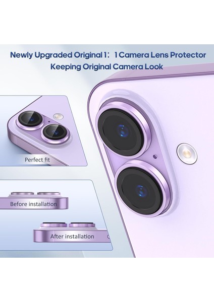 Iphone 17 Uyumlu Safir Lens Koruyucu Su Geçirmez Iz Bırakmaz Kamera Koruyucu indirimleri
